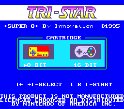 Tri-Star Super 8 BIOS (USA) (v1.1) (Unl) Title Screen